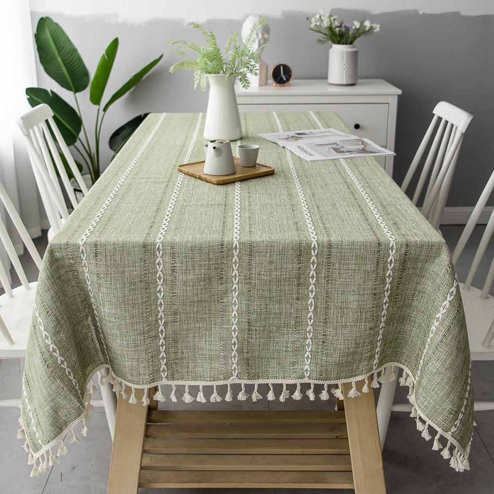 Maliben | Batillo Linen Tablecloth | Tablecloth, Indoor & Outdoor