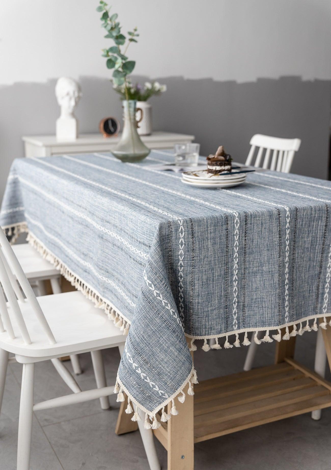 Maliben | Batillo Linen Tablecloth | Tablecloth, Indoor & Outdoor