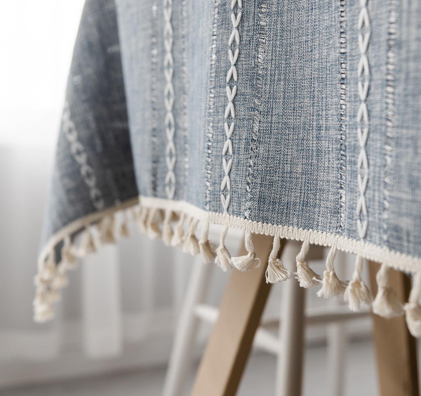 Maliben | Batillo Linen Tablecloth | Tablecloth, Indoor & Outdoor