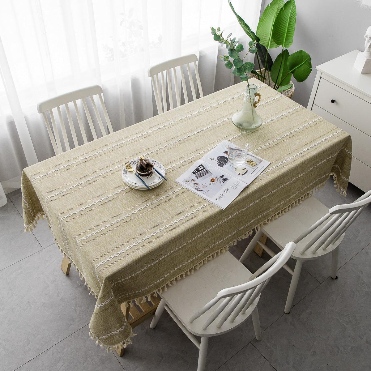 Maliben | Batillo Linen Tablecloth | Tablecloth, Indoor & Outdoor
