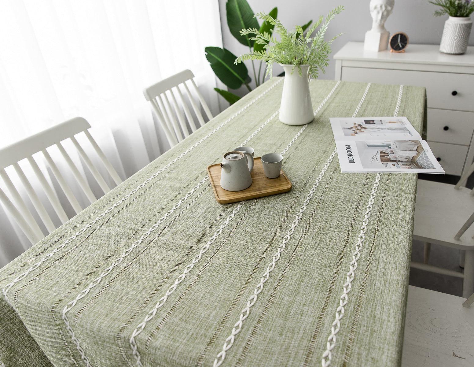Maliben | Batillo Linen Tablecloth | Tablecloth, Indoor & Outdoor
