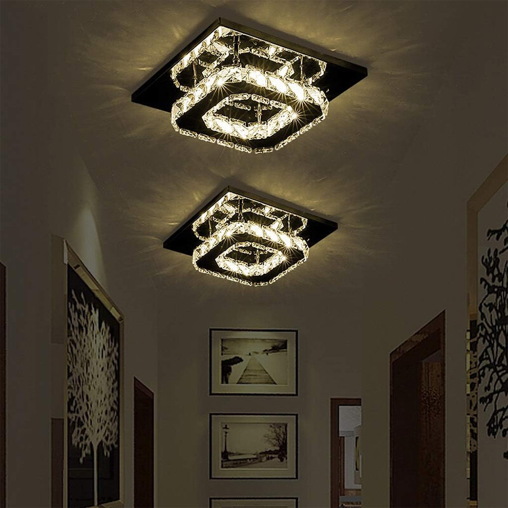 Maliben | Ceiling Light Crystal Led Modern Flush Fixture
