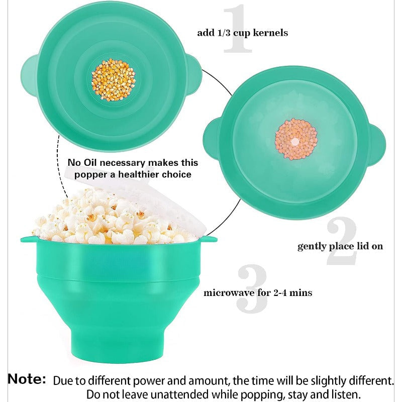 Maliben | Collapsible Silicone Microwave Popcorn Popper