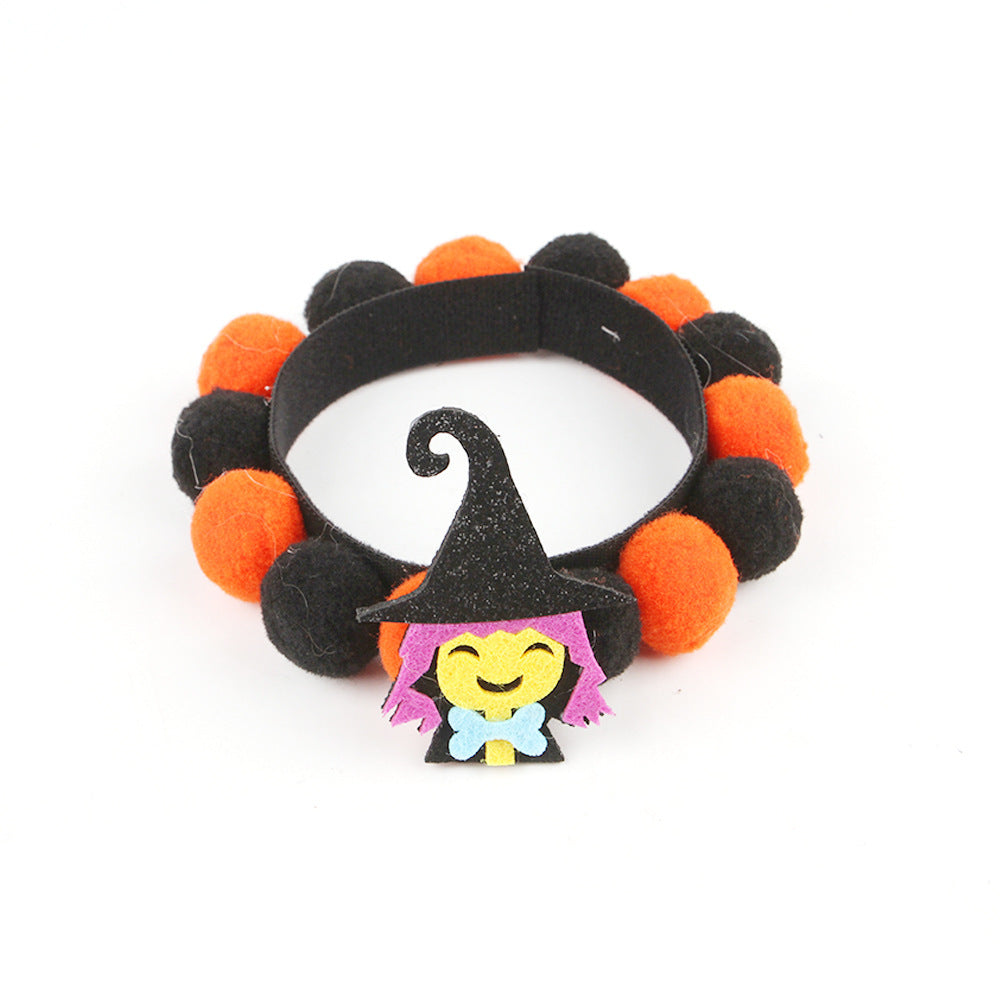 Maliben | Halloween Pet Collar – Adjustable Dog and Cat Neck with Pumpkin and Skull Designs