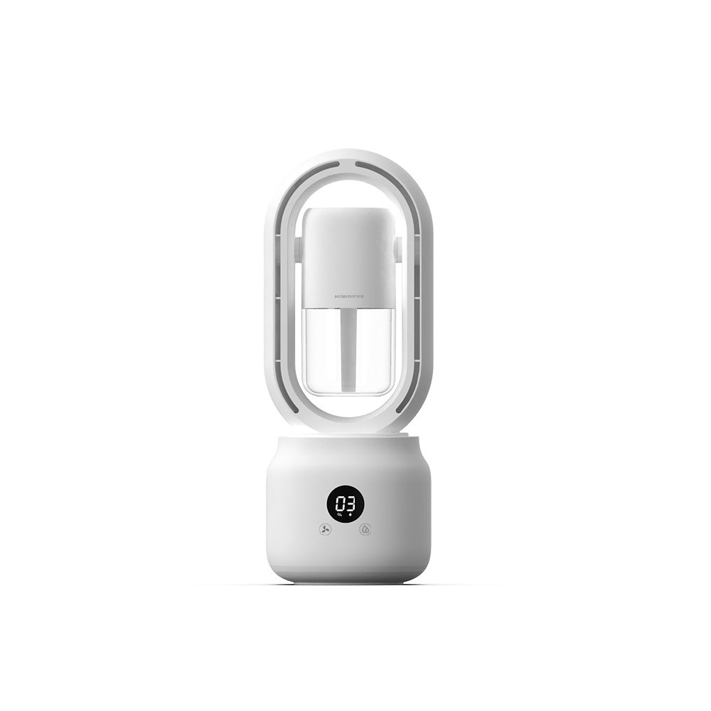 Maliben | Aerobreeze Halo Fan | Blade-Less Fan With Air Humidifier And Night Light