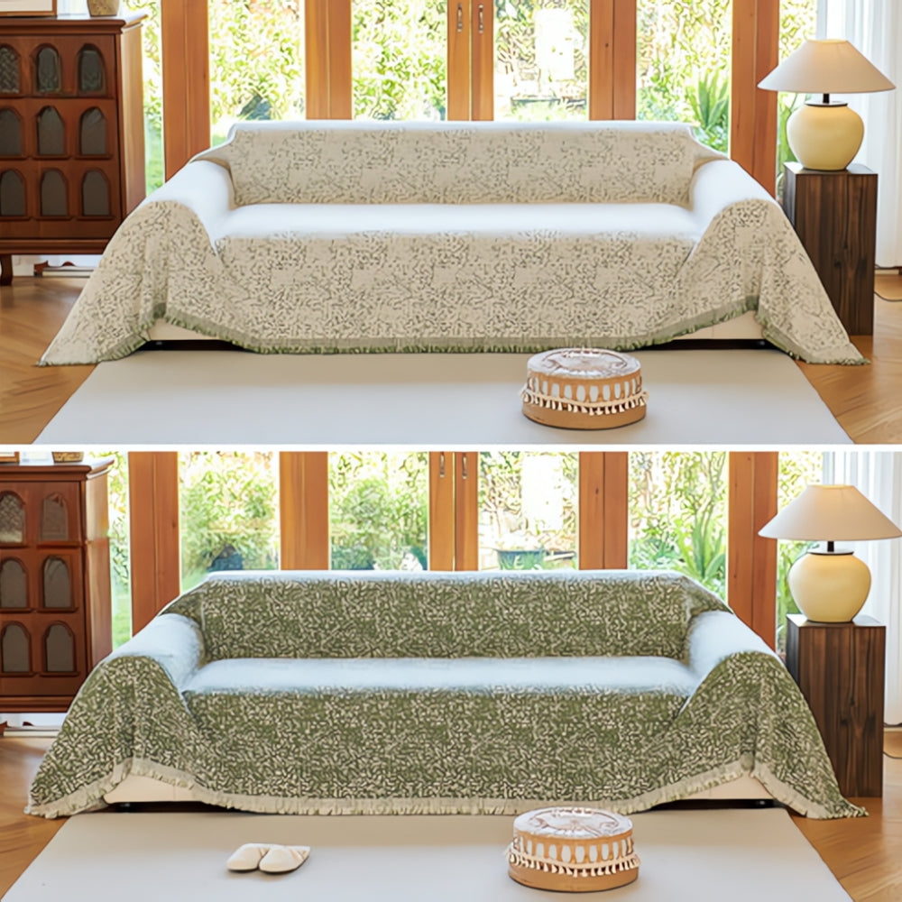 Maliben | Modern Boho Cotton Sofa Cover Reversible Design