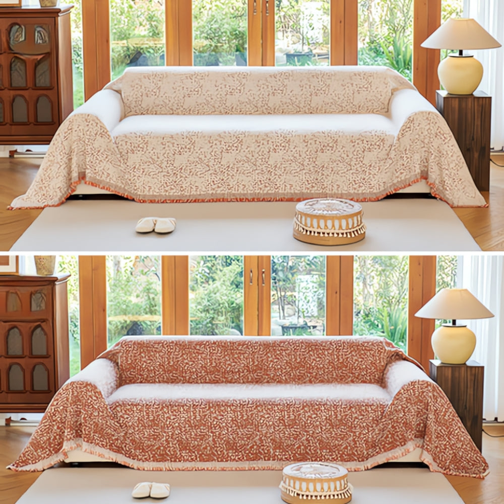 Maliben | Modern Boho Cotton Sofa Cover Reversible Design