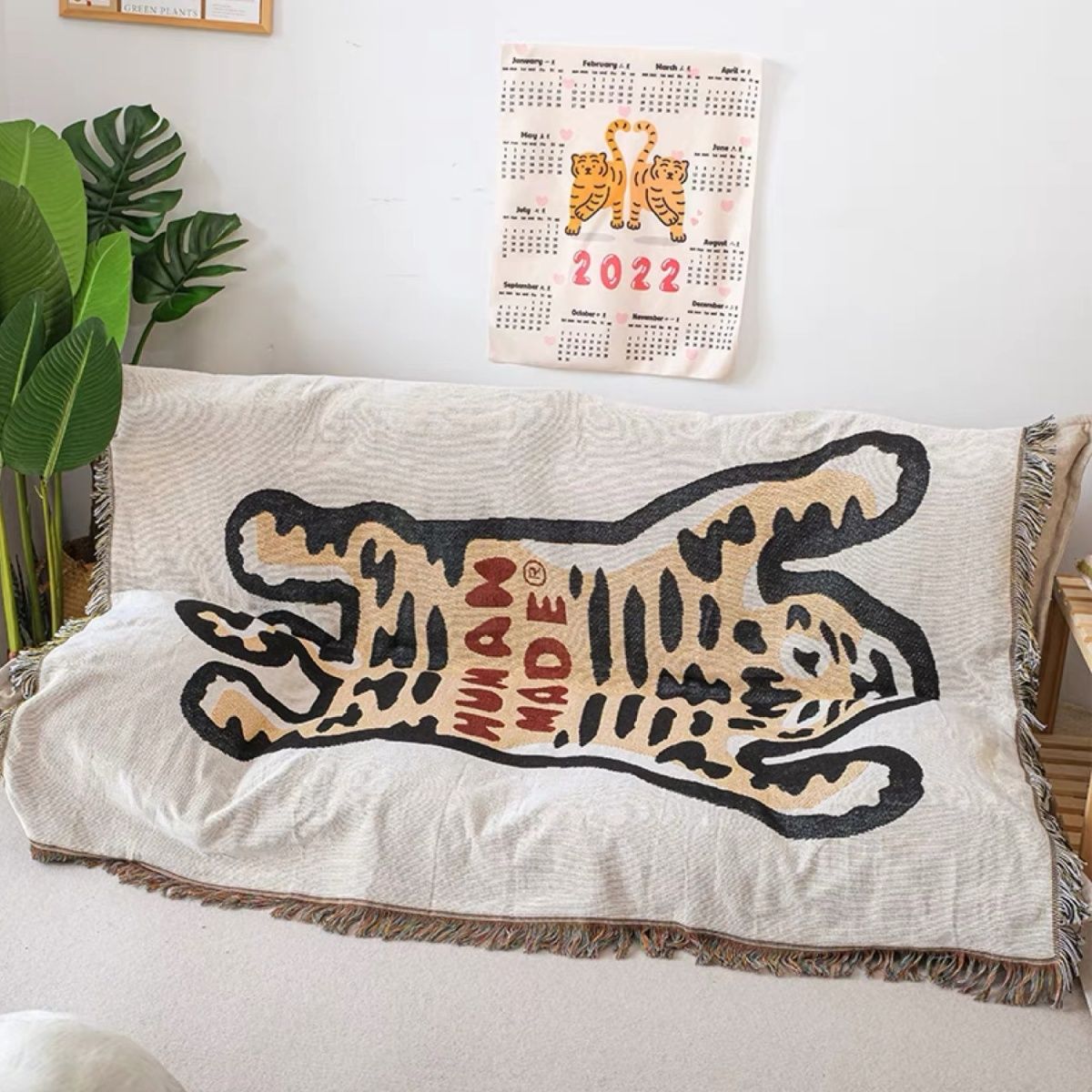 Maliben Boho Style Knitted Blanket