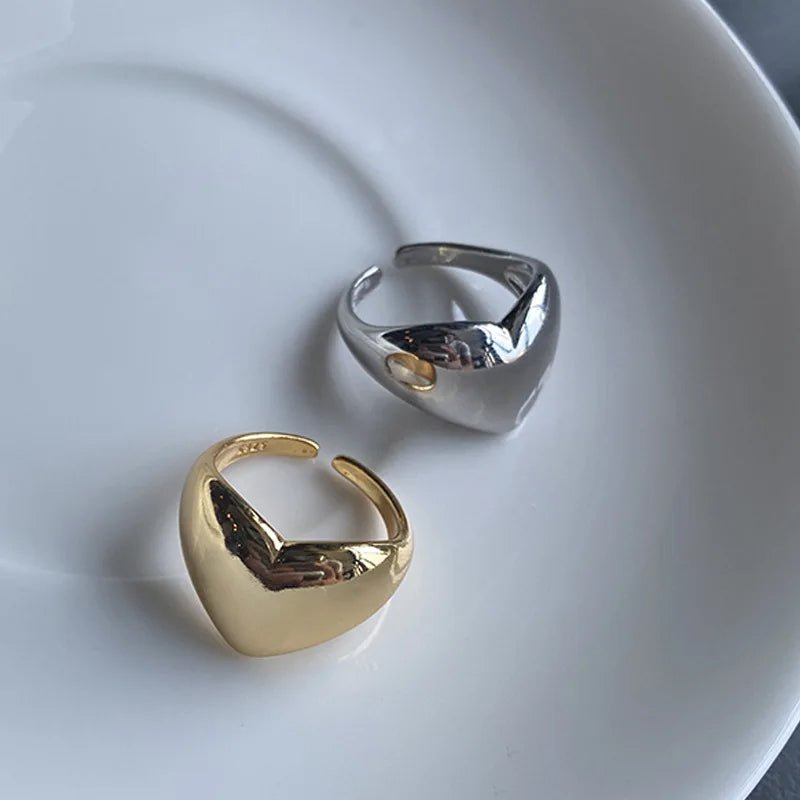 Maliben | Bold Statement Heart Rings