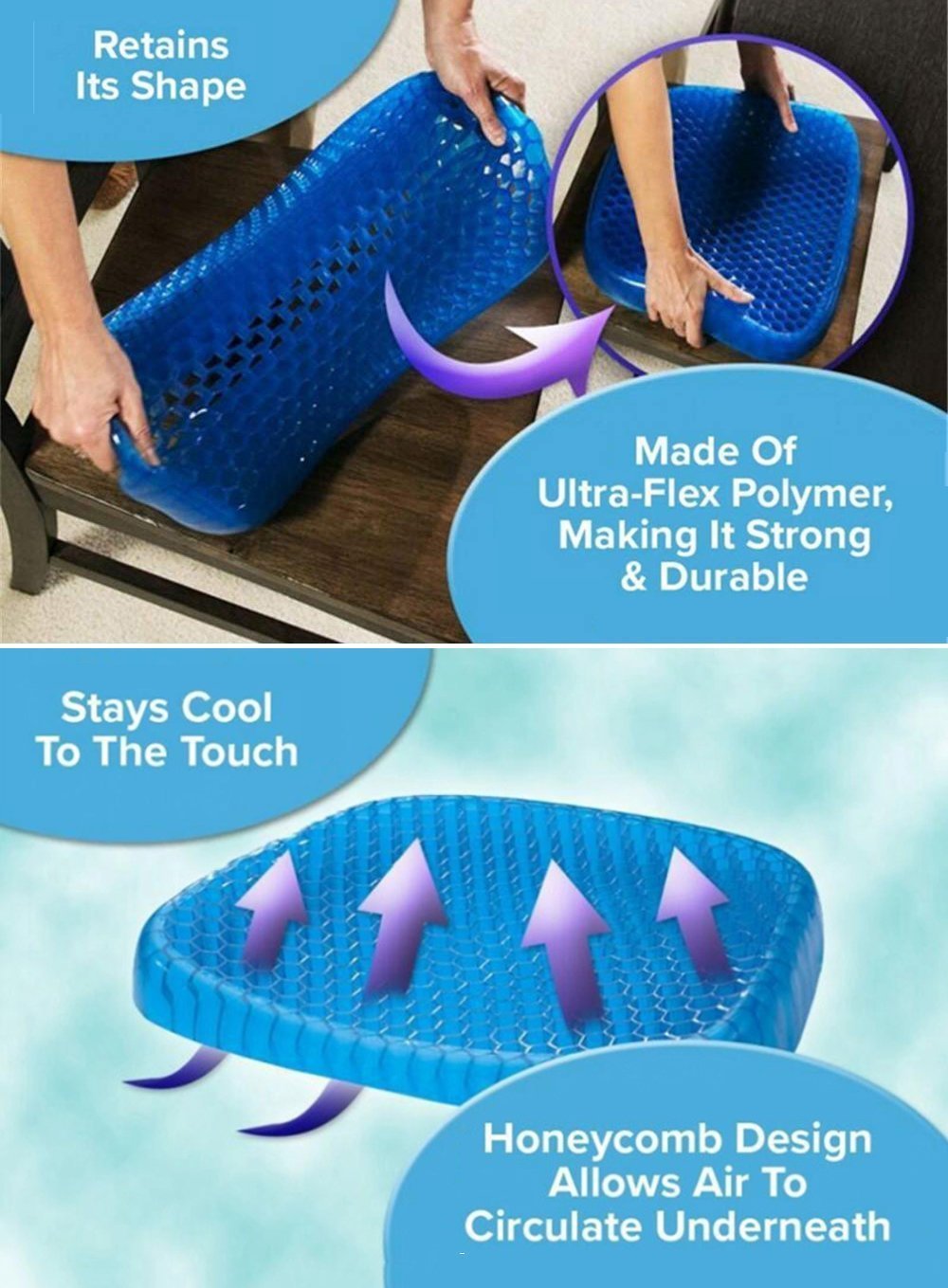 Maliben | Breathable Gel Seat Cushion
