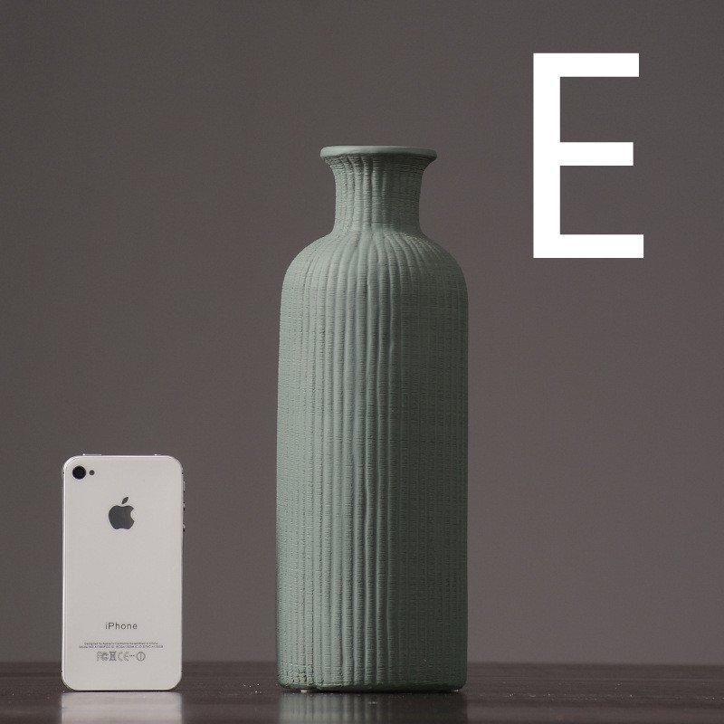 Maliben | Brown Beige Gray Ceramic Flower Vase Pot │ Home Decoration Item