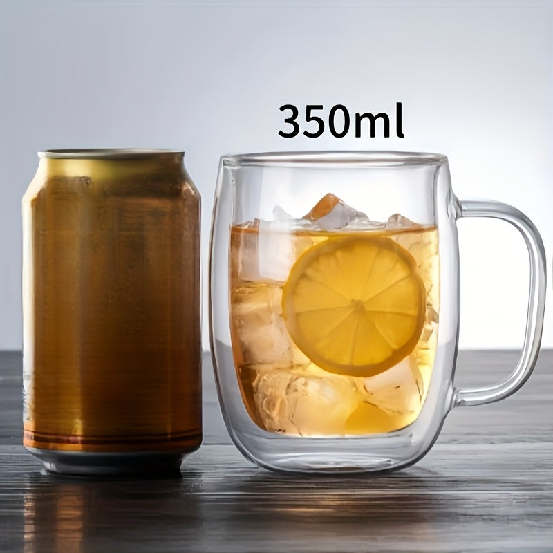 Maliben | Thermosip Double-Walled Glass Mug – Borosilicate Glass, Heat Resistant & Elegant