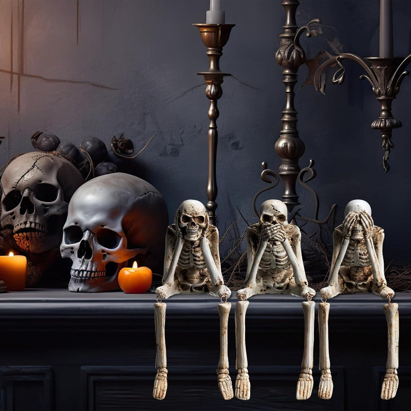 Maliben | Halloween Resin Skeleton Figurines