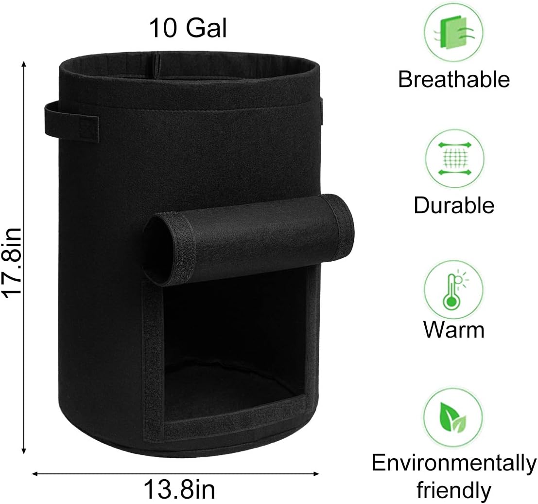 Maliben | 5/7/10/15 Gallon Potato Planting Growing Thickened Nonwoven Plant Fabric Pot Nursery Bags For Home Gardening