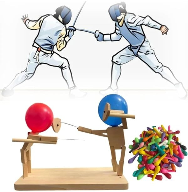 Maliben | Bamboo Playmates | Laughing Together, Playing Together - Wooden Fight Robots