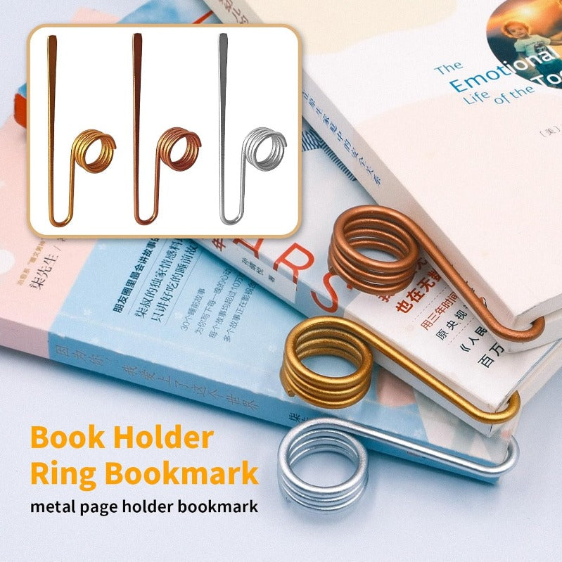 Maliben | Metal Thumb Ring Bookmark｜One-Handed Page Holder For Effortless Reading