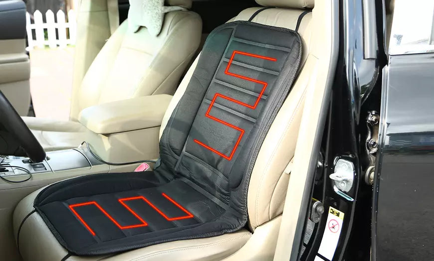Maliben | Heatride Heated Car Seat Cushion – 12v Memory Foam Seat And Back Heating