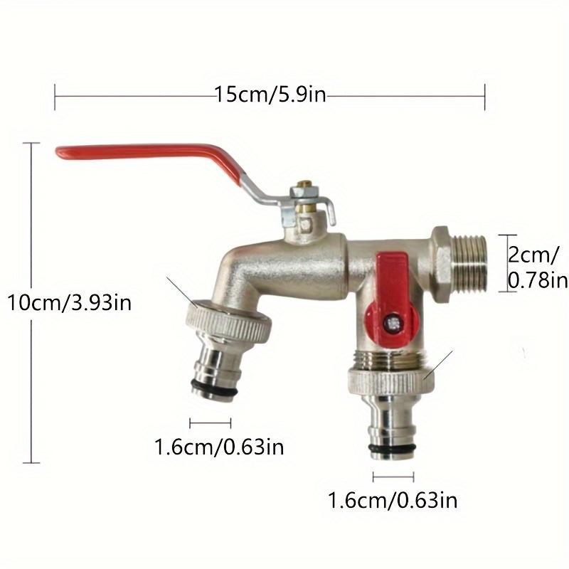 Maliben | Dual-Outlet Stainless Garden Faucet – Rustproof 2-Way Tap With Quick Connect & Independent Valves