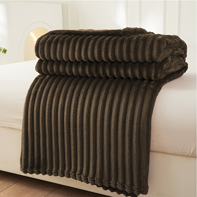 Maliben | Soft Plush Blanket With Rib Pattern