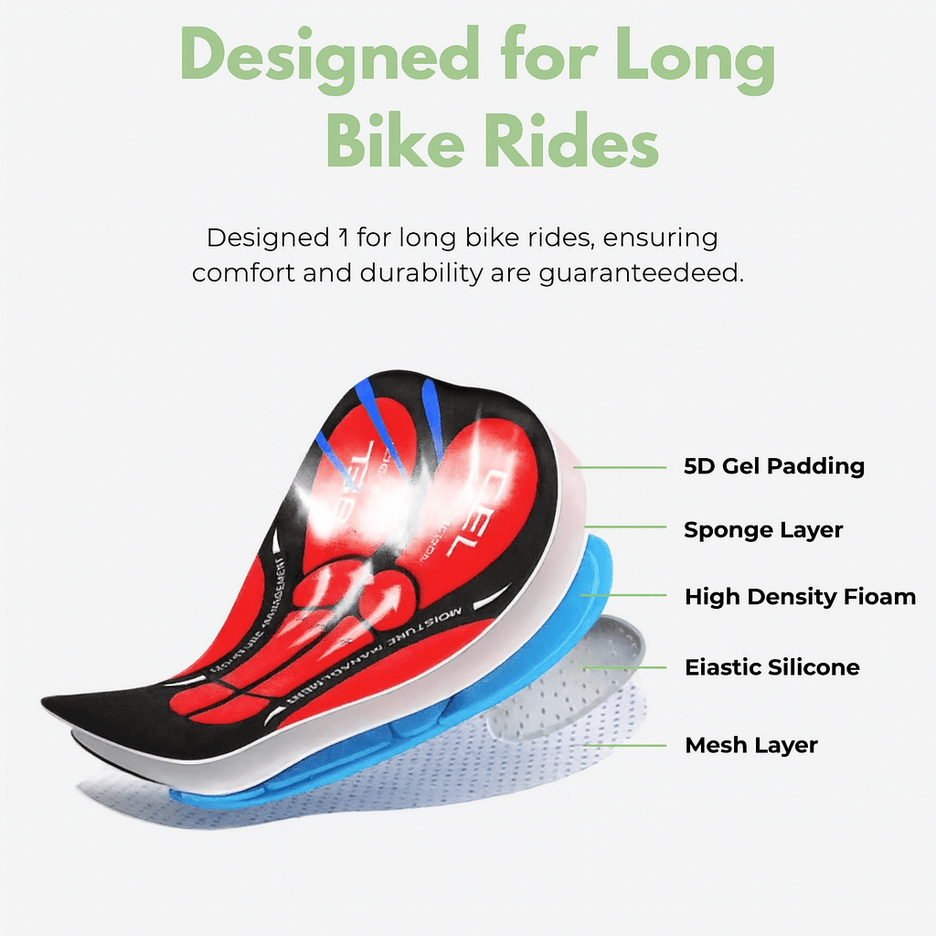 Maliben Gel-Padded Cycling Shorts — Anti-Saddle-Pain Comfort