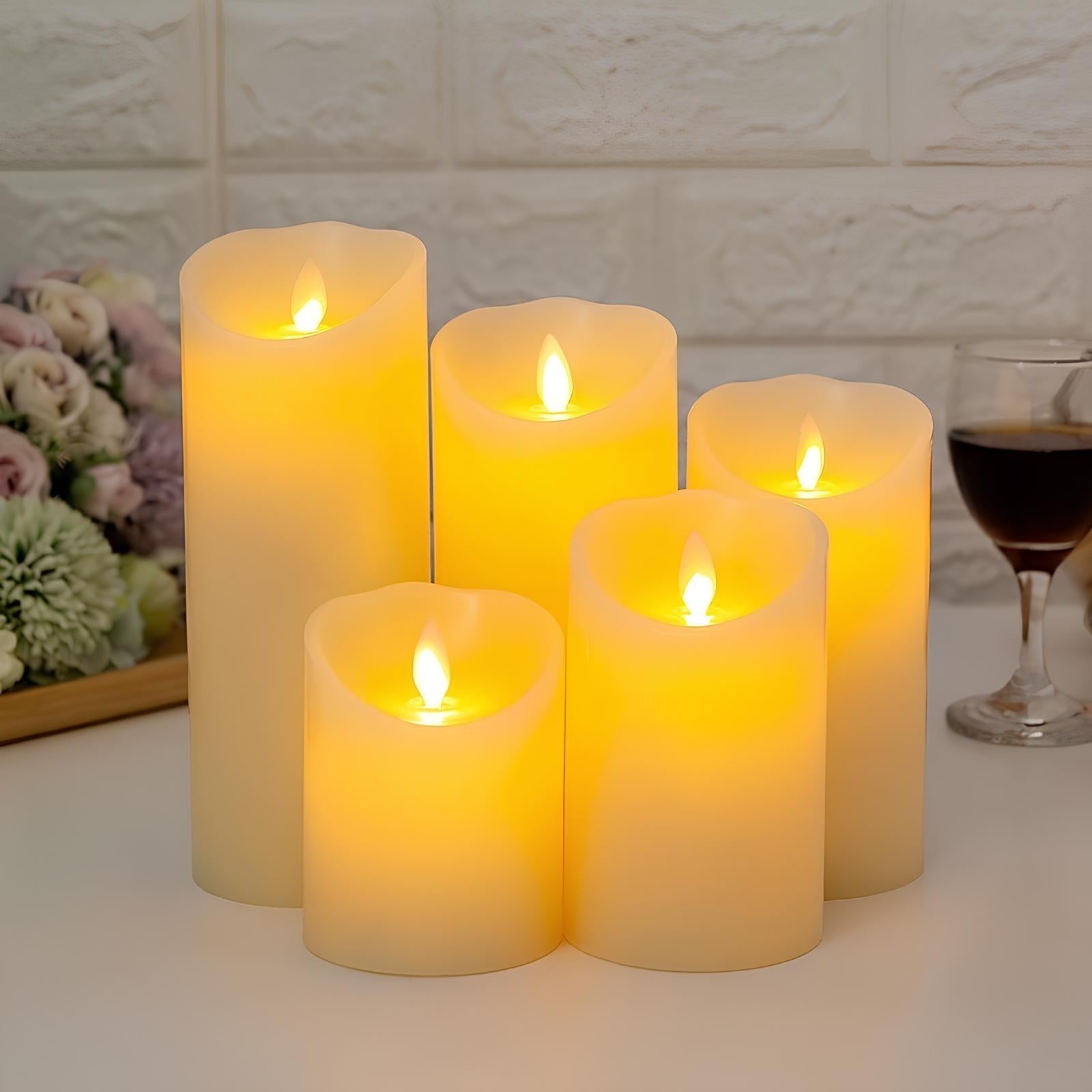 Maliben | Led Candles Lumiflame | Flickering Real Wax Effect | Safe & Energy Saving | Various Sizes & Designs