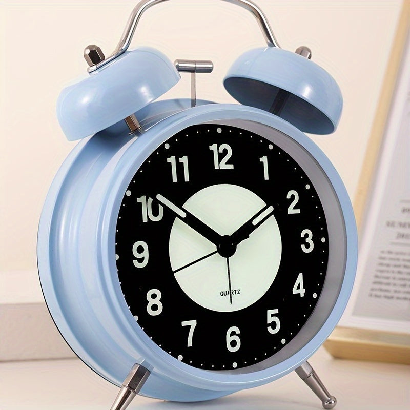 Maliben | LuminousTime - Elegant Metal Alarm Clock with Gentle Lighting for Peaceful Mornings and Nights