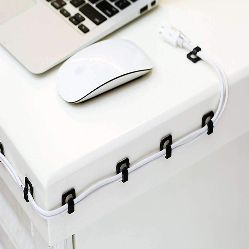 Maliben | Cable Cord Wire Line Organizer - Plastic Clips Ties Fixer Fastener Holder