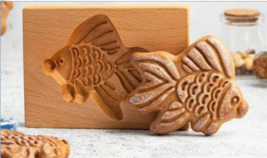 Maliben | Wooden Cookie Mold Set | Engraved Pastry Stamps | Gingerbread & Biscuit Press