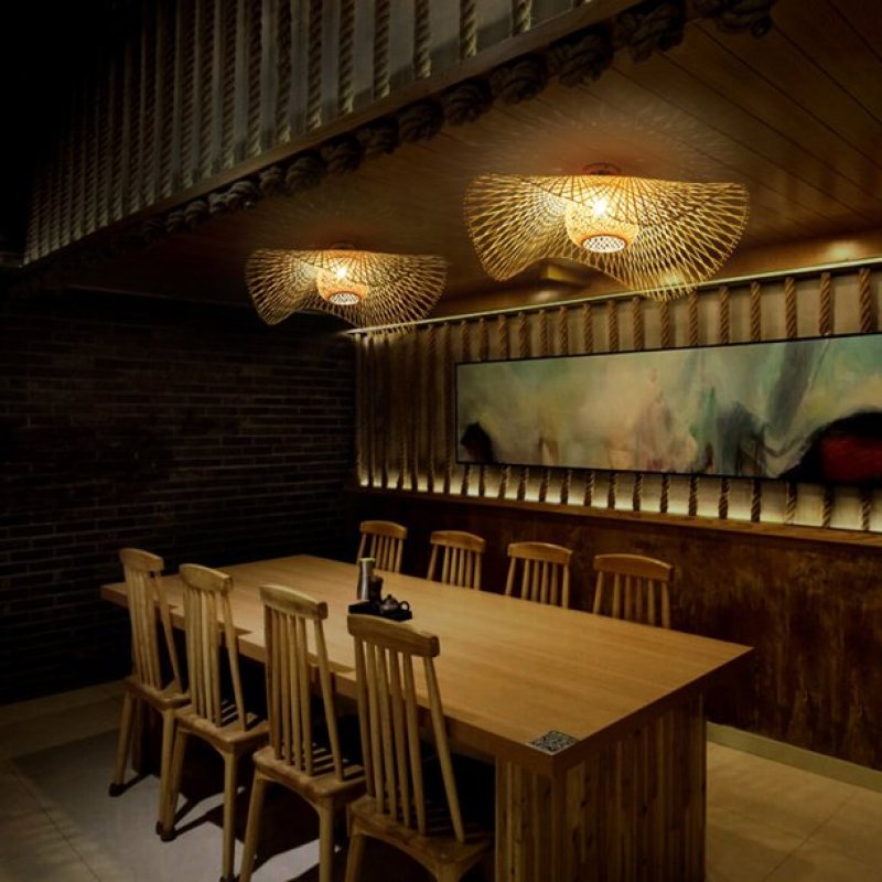 Maliben | Mutocraft - Elegant Rattan Pendant Light With Japanese Influences