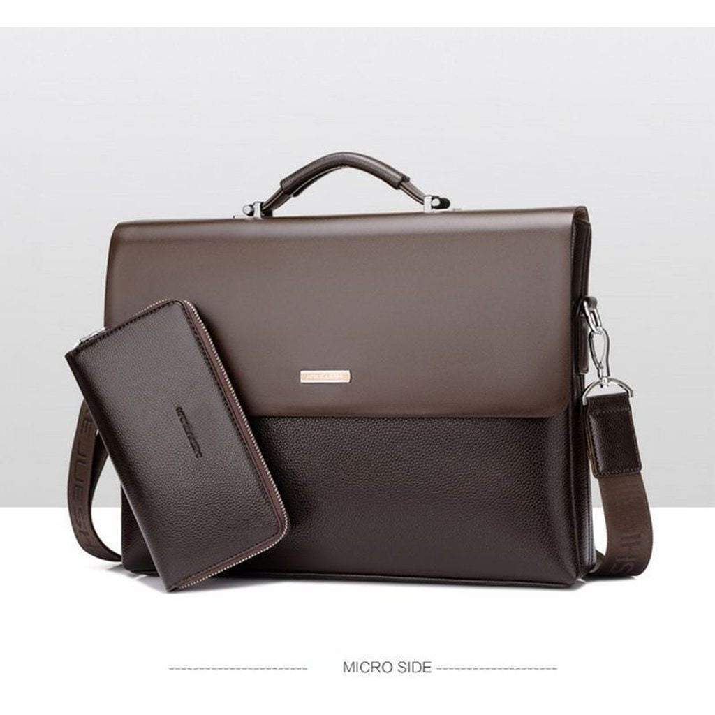Maliben | New Business Mens Leather Briefcase
