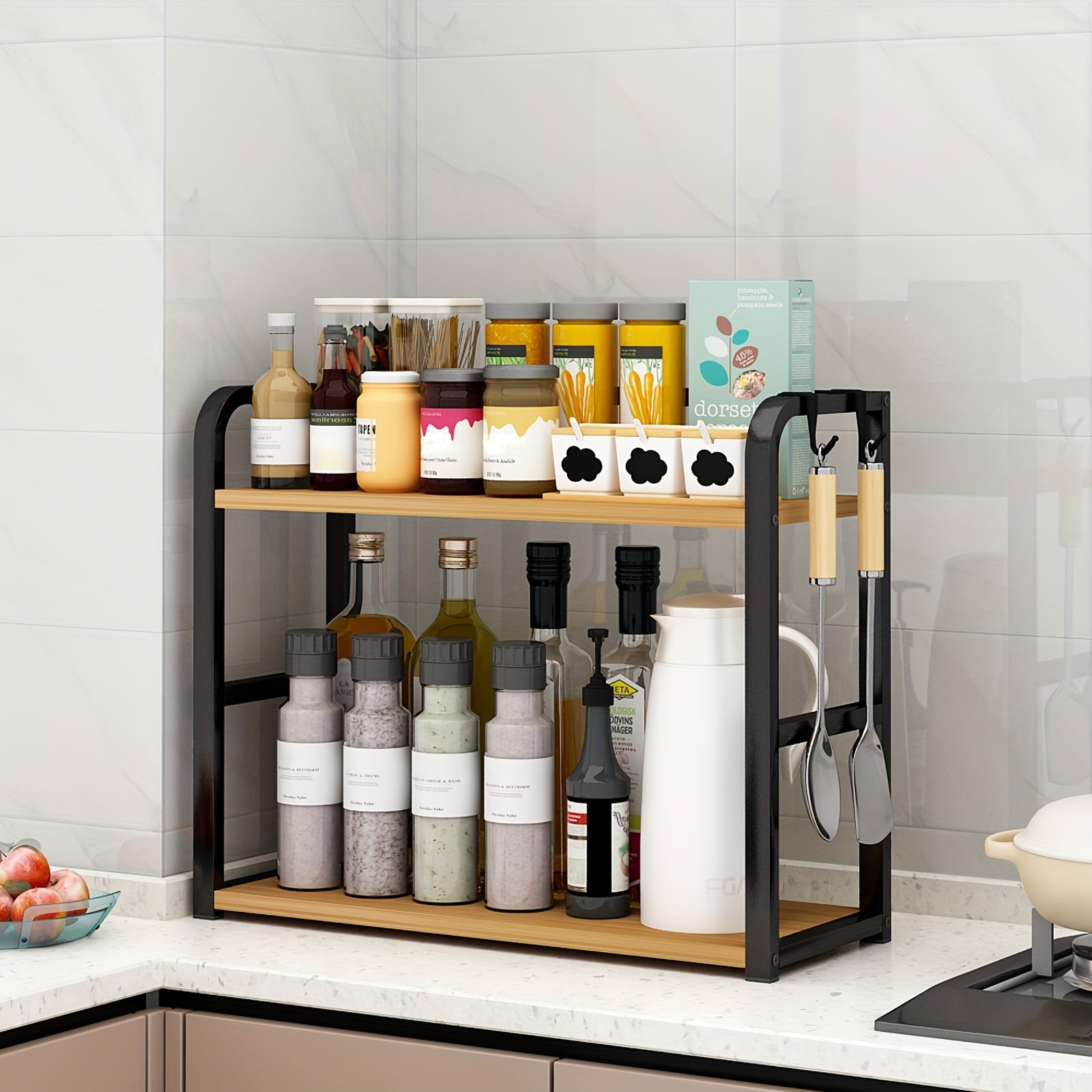 Maliben | Spicify Storage Rack - Stylish Kitchen Storage Rack Made Of Stainless Steel For Organization