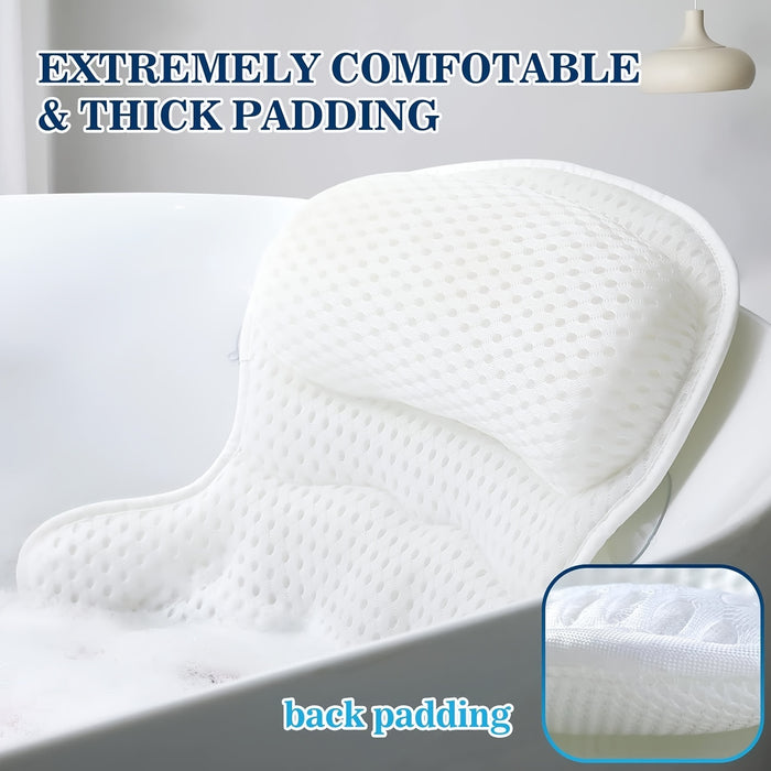 MAliben | Luxiespa 4d Luxe Bath Pillow - Breathable Pillow With Neck And Back Support For a Relaxing Bath