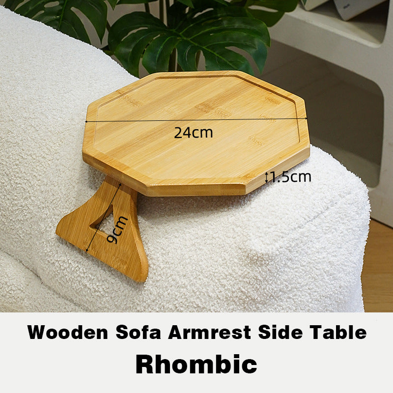 Maliben | Wooden Sofa Armrest Side Table