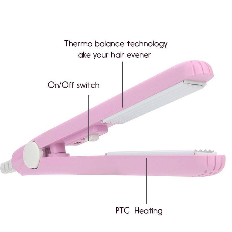 Maliben GlamourWelle Mini Ceramic Curling Iron — 2-in-1 Styler