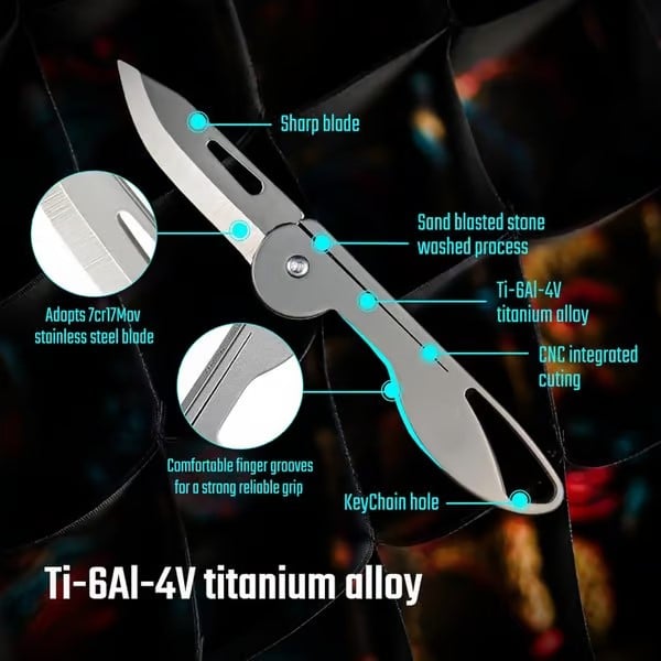 Maliben | Mini Titanium Alloy Folding Pocket Knife