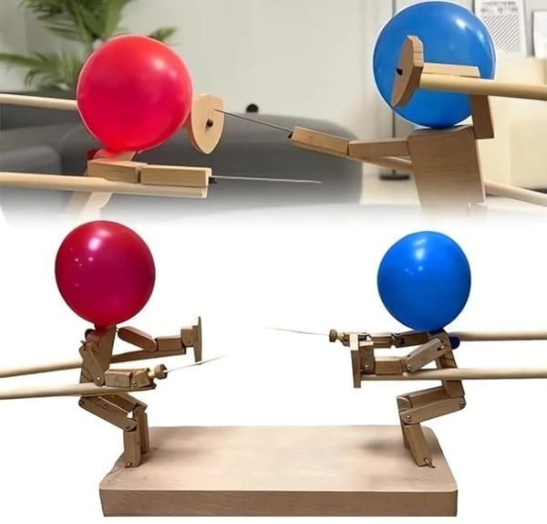 Maliben | Bamboo Playmates | Laughing Together, Playing Together - Wooden Fight Robots