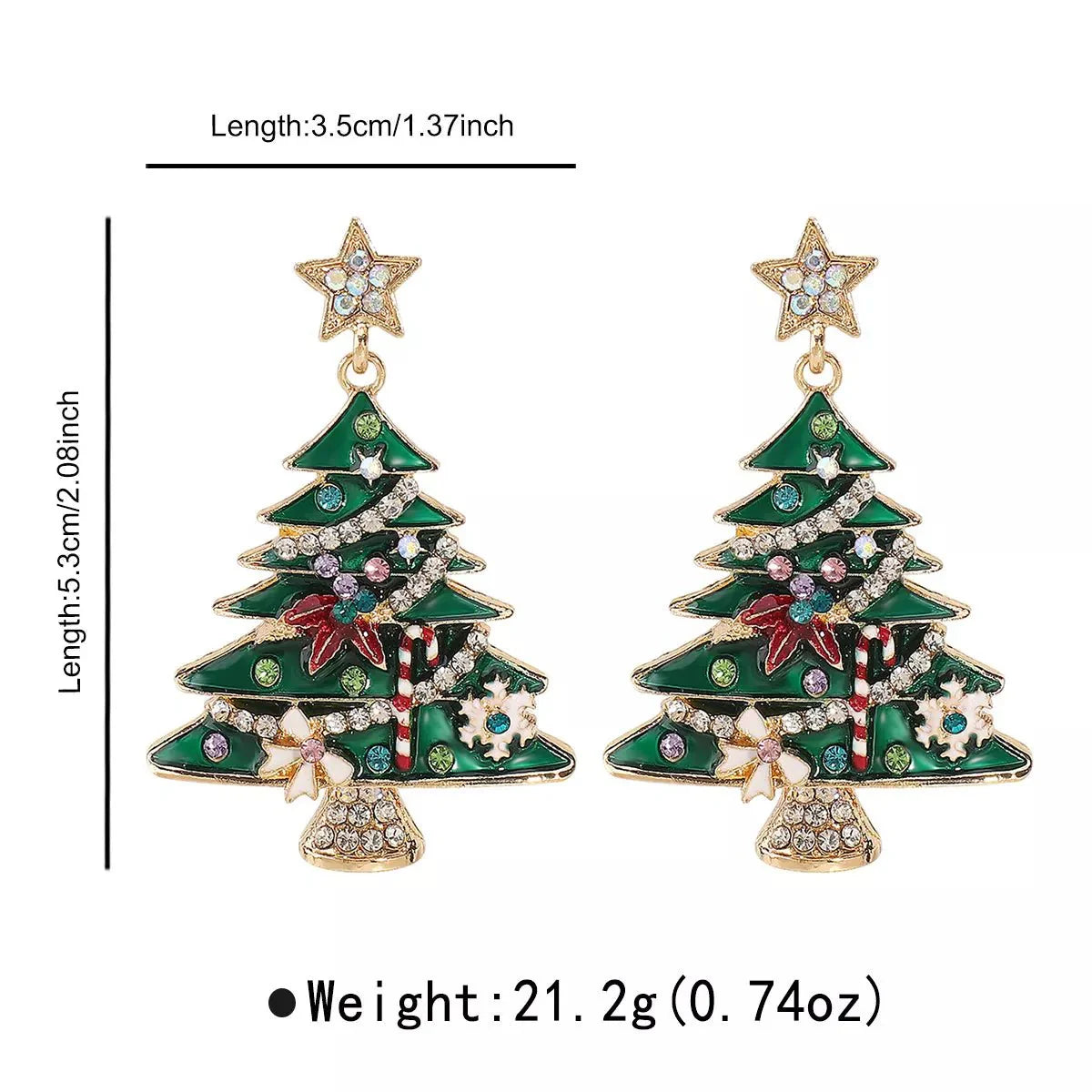 Maliben | Christmas Tree Dangle Earrings