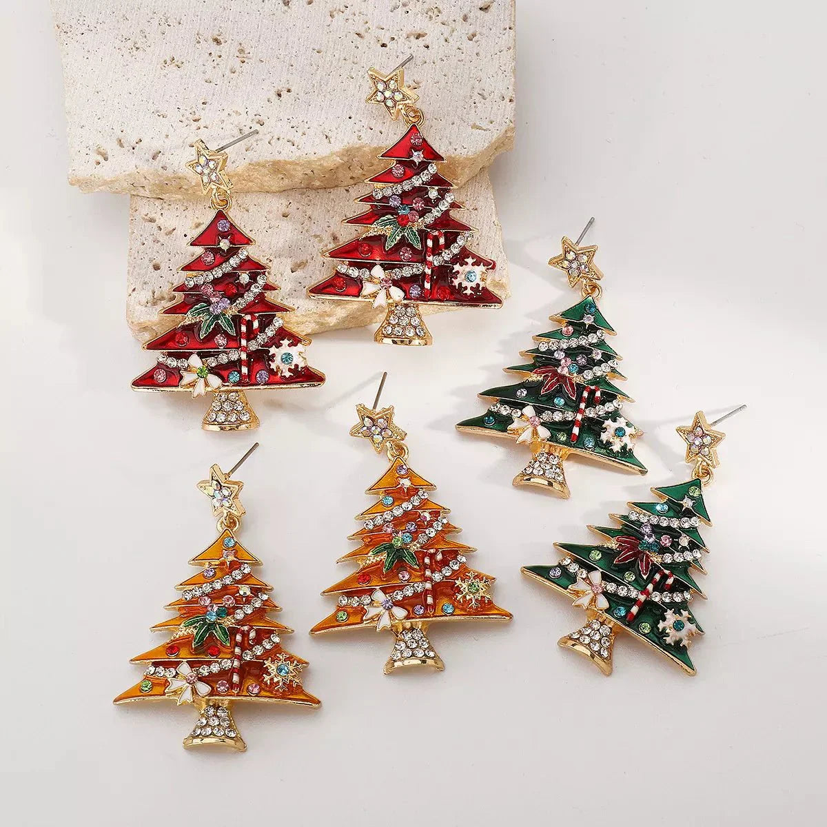 Maliben | Christmas Tree Dangle Earrings