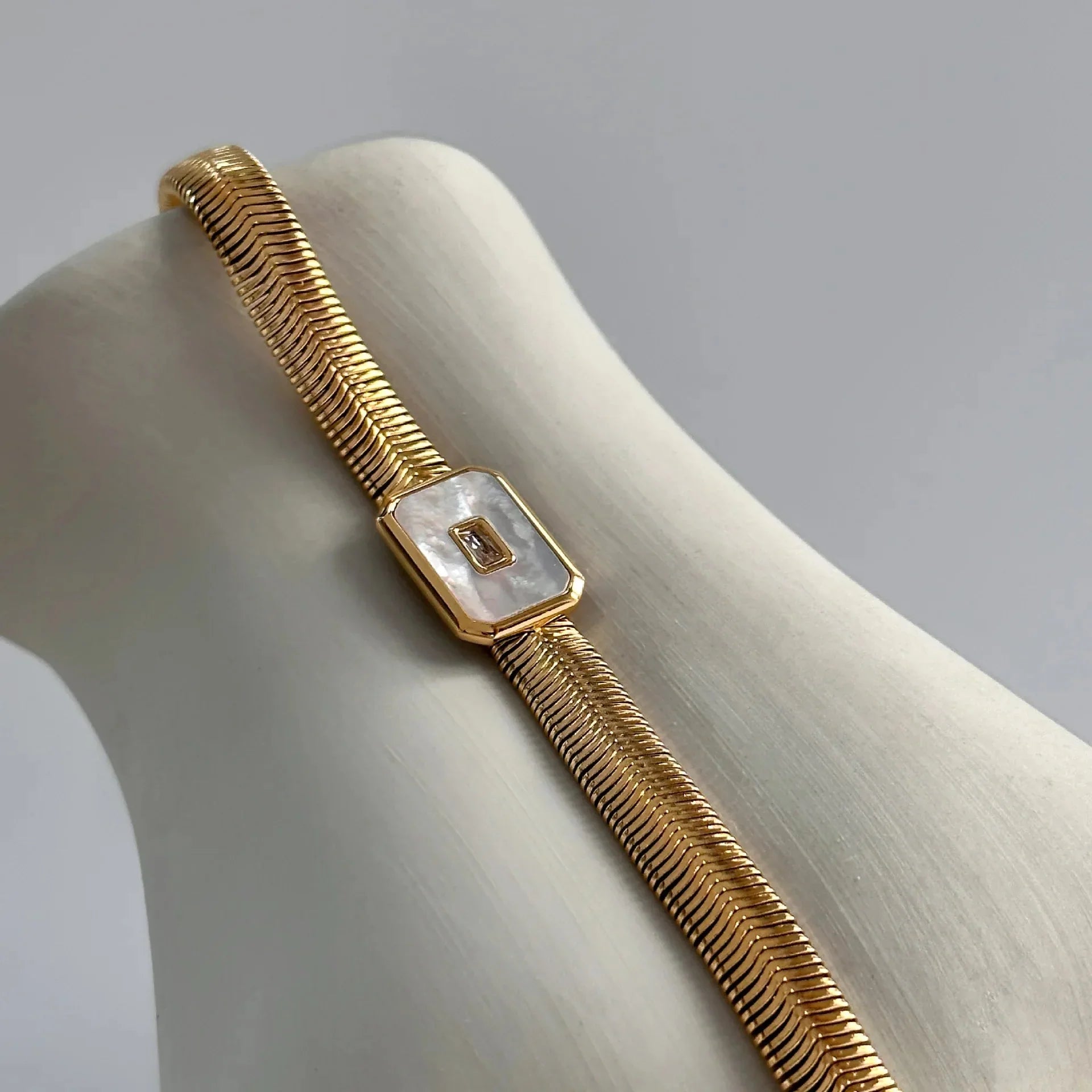 Maliben | Chunky Chain & Herringbone Bracelets