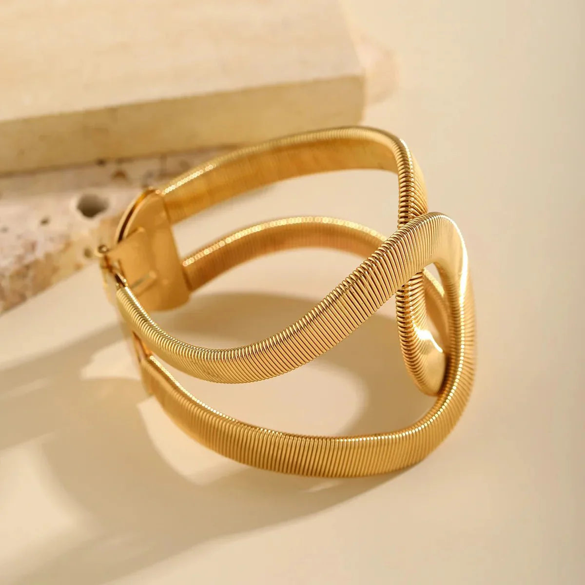 Maliben | Chunky Spiral Cuff Bracelet