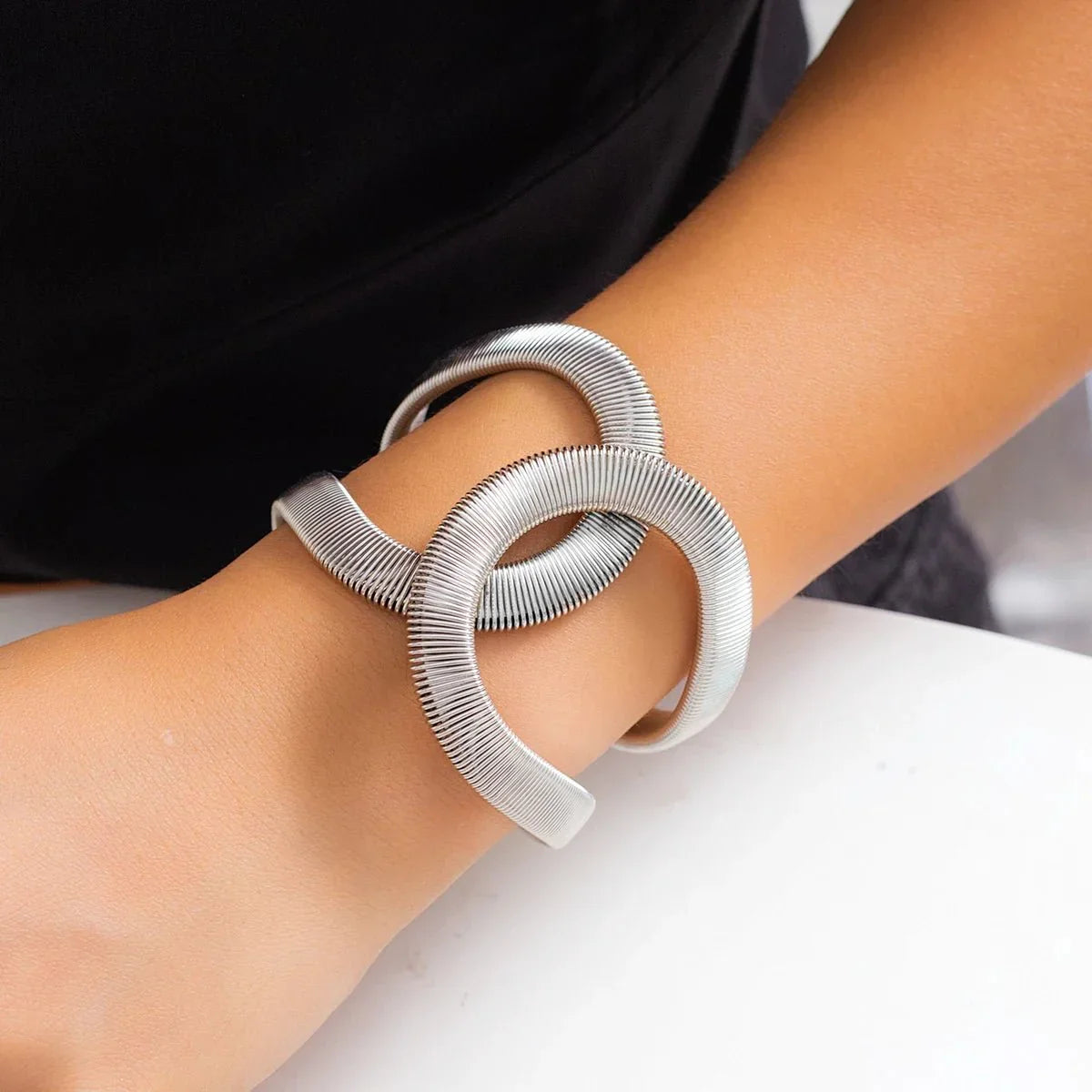 Maliben | Chunky Spiral Cuff Bracelet