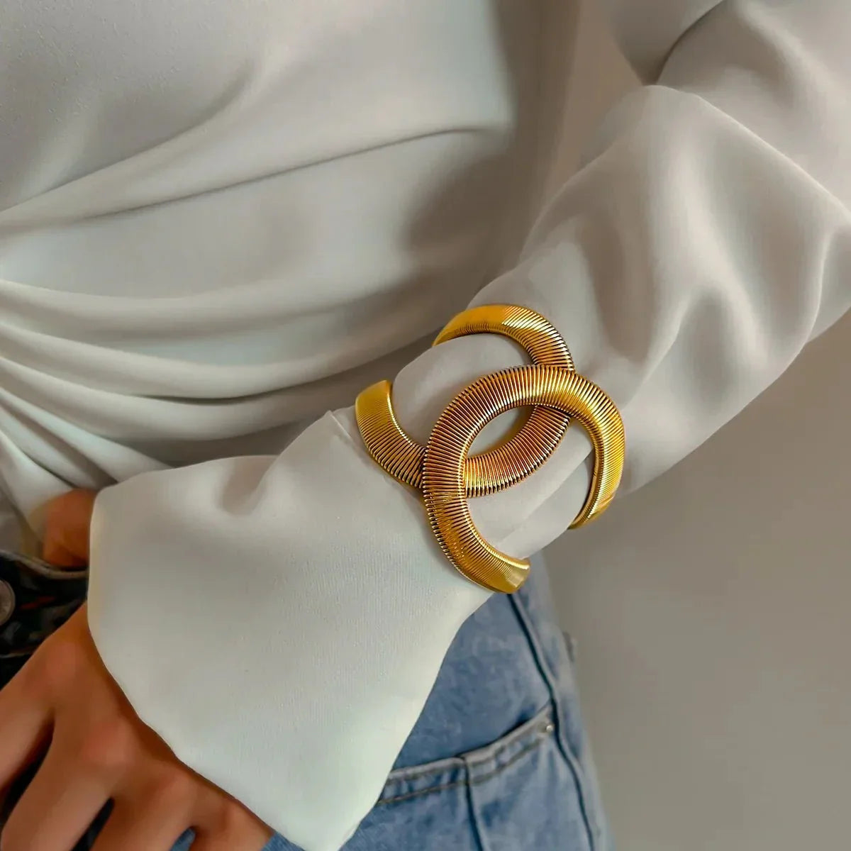 Maliben | Chunky Spiral Cuff Bracelet
