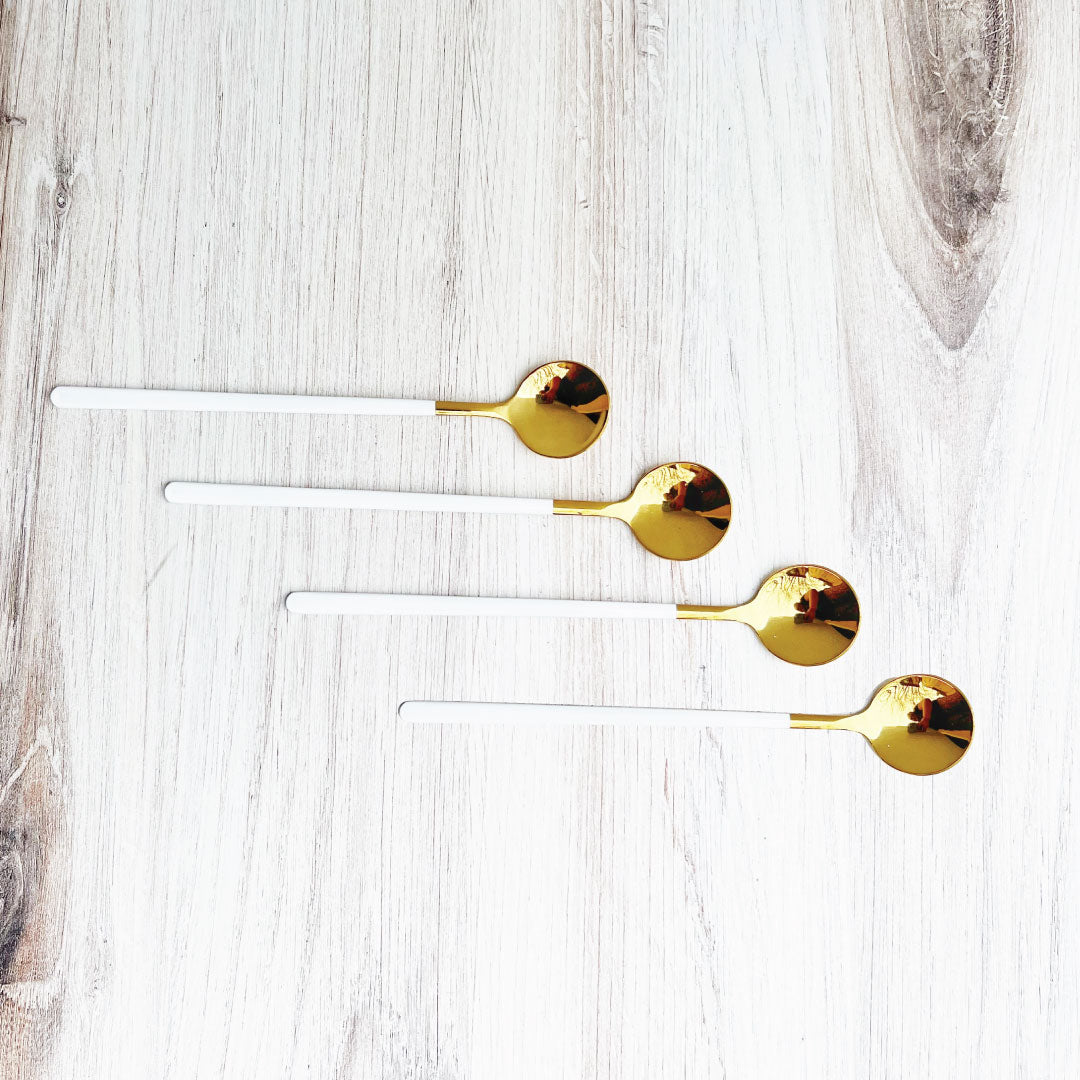 Maliben | Trendy Espresso & Dessert Spoon Set with 4 Pieces