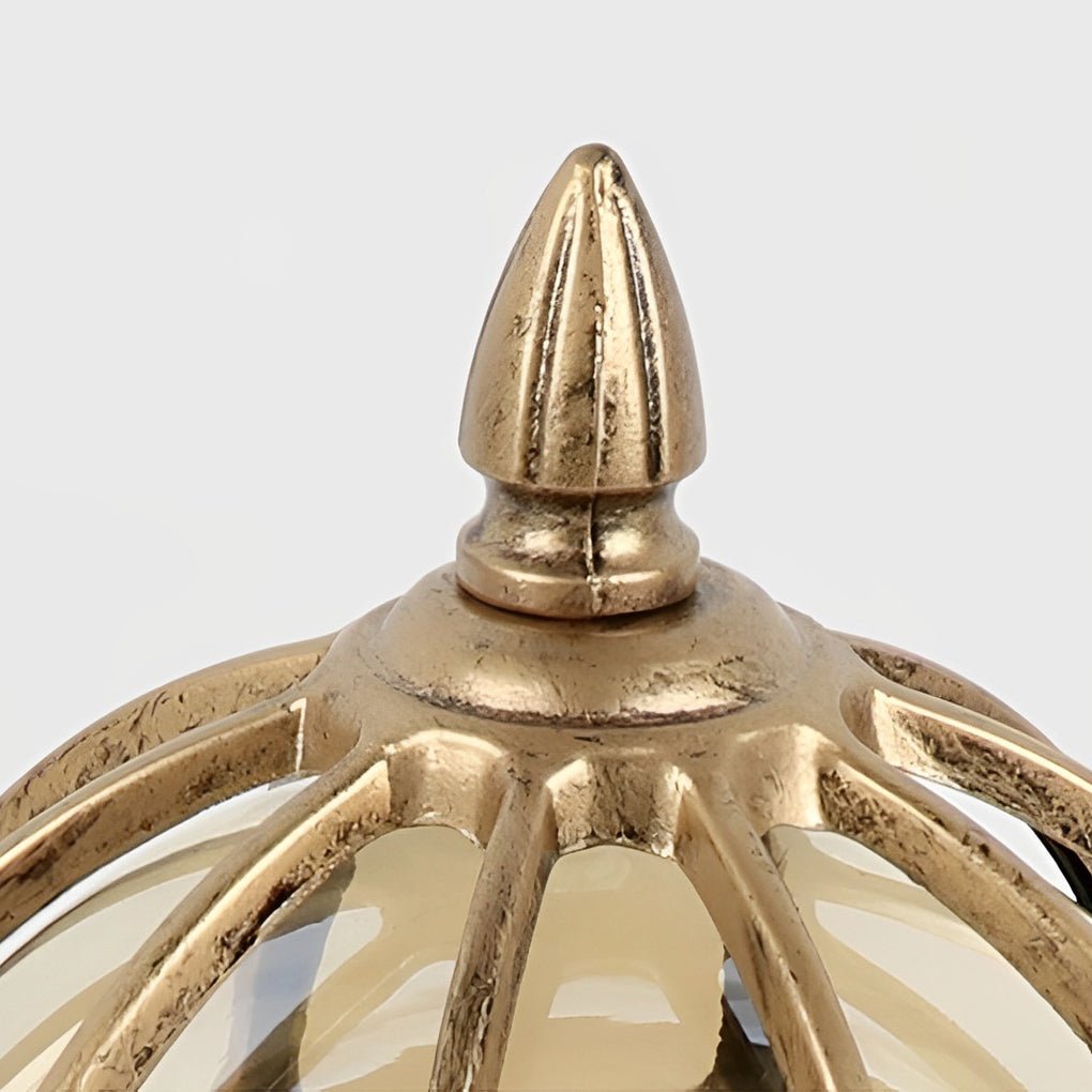 Maliben | Classic Garden Lamp On Pole With Glass Shade
