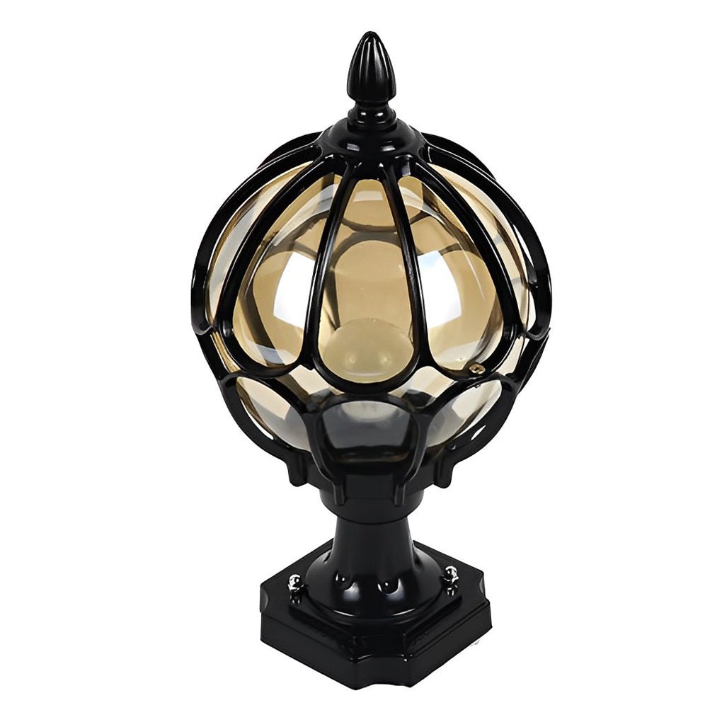 Maliben | Classic Garden Lamp On Pole With Glass Shade