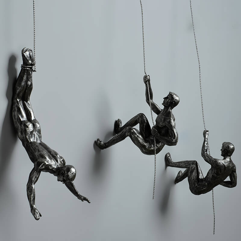 Maliben | Wall Sculpture Climbartis | Symbol Of Strength & Growth | Handcrafted From Resin & Iron Wire