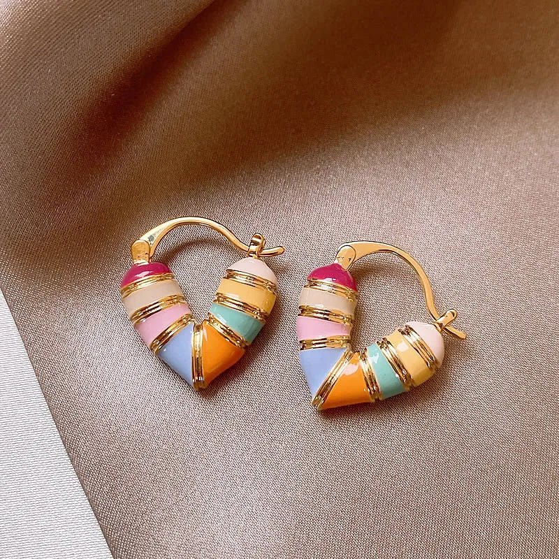 Maliben | Colorful Pastel Heart Earrings