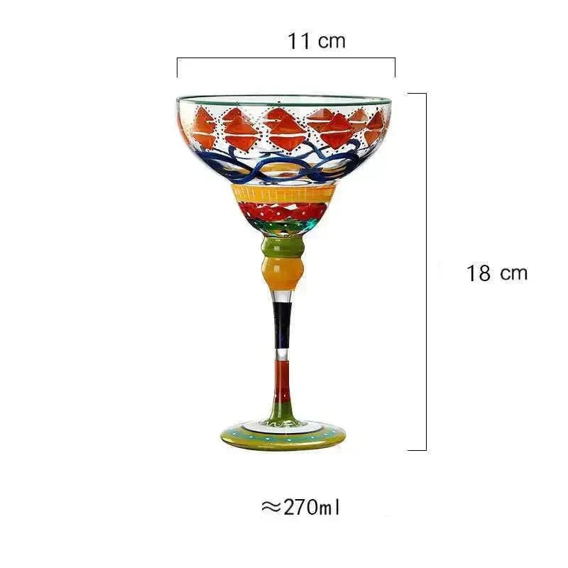 Maliben | Colorful Margarita Cocktail Glass