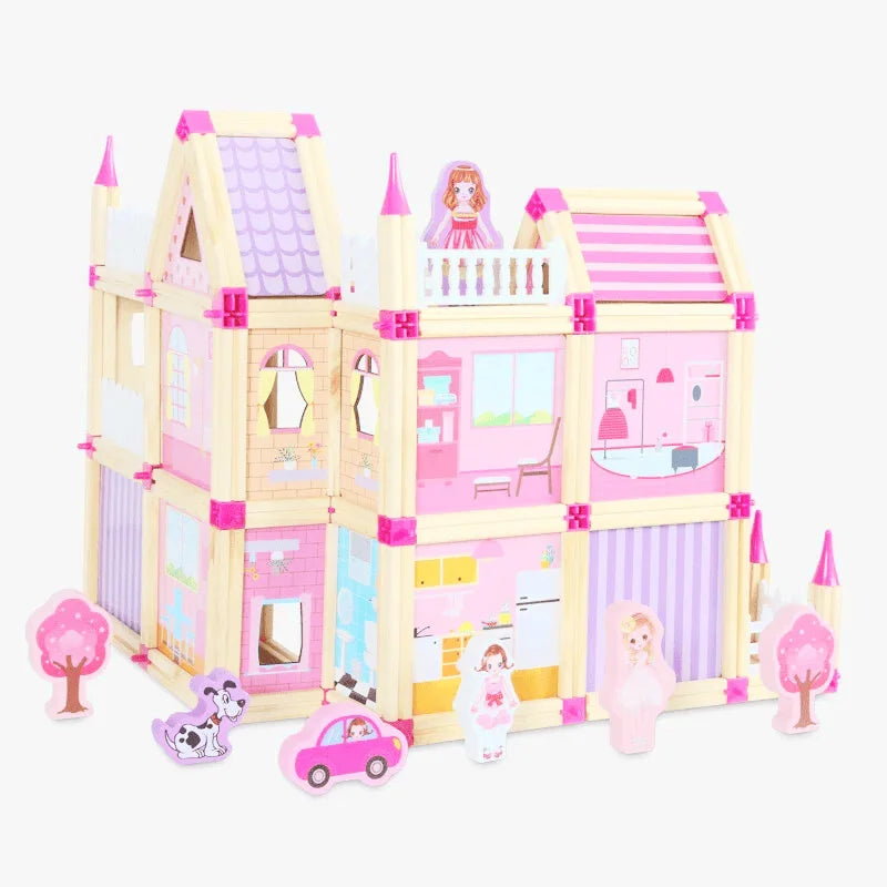 Maliben | Wooden Construction Set Maison | Develop Creativity – Toys For Young And Old