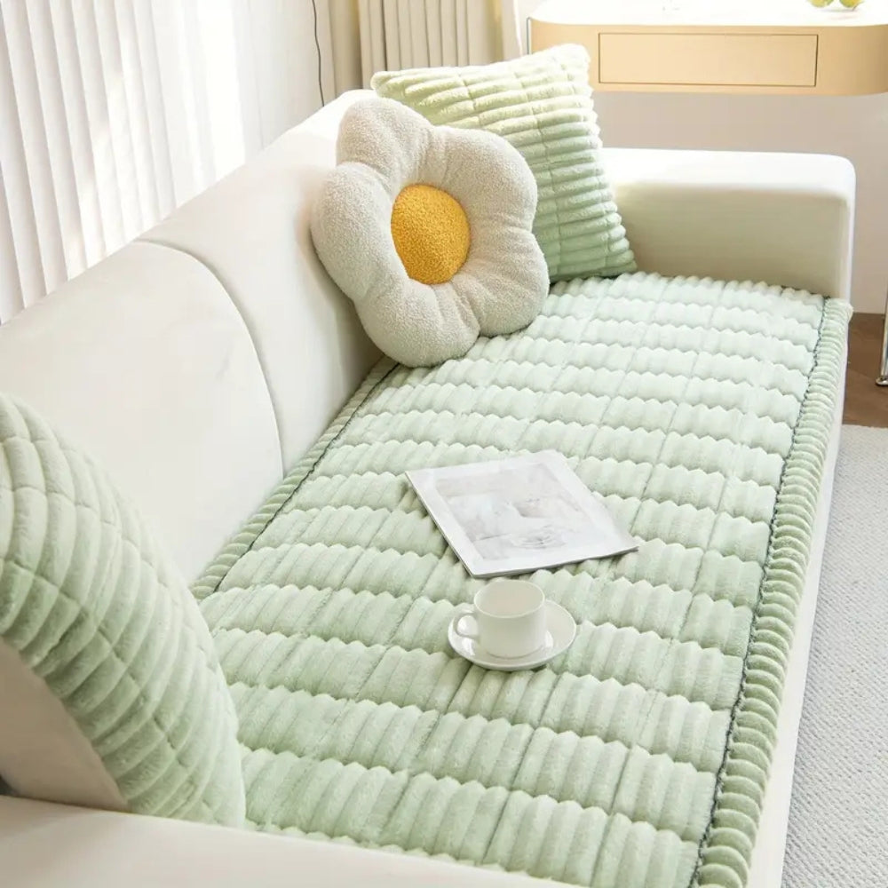 Maliben | Flannel Sofa Cover Quilted Design
